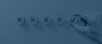 hand selecting checkmark block